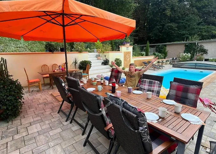 Дом отдыха Ferienhaus Mit Pool - Pension Im Seusslitzer Grund